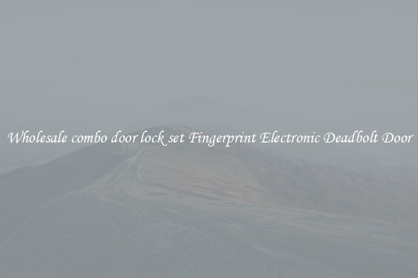 Wholesale combo door lock set Fingerprint Electronic Deadbolt Door