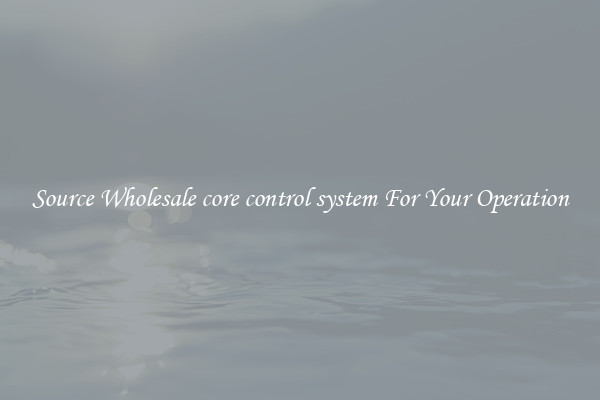 Source Wholesale core control system For Your Operation