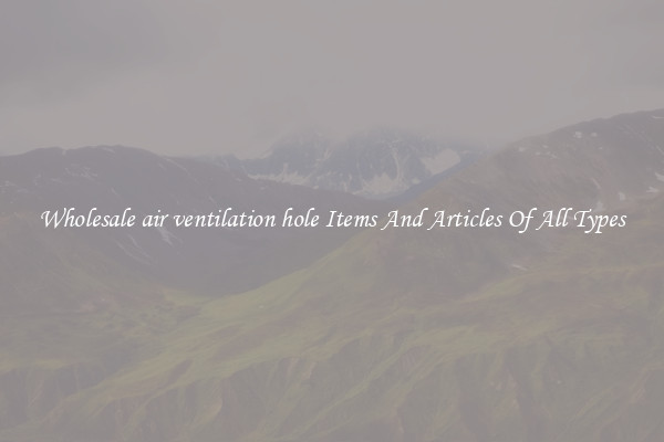 Wholesale air ventilation hole Items And Articles Of All Types
