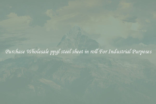 Purchase Wholesale ppgl steel sheet in roll For Industrial Purposes