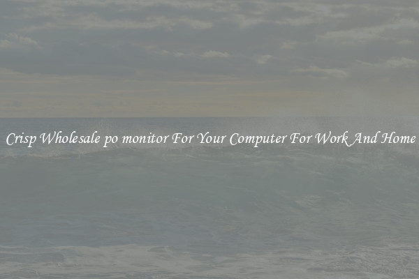 Crisp Wholesale po monitor For Your Computer For Work And Home