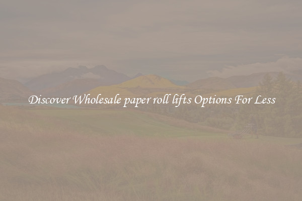 Discover Wholesale paper roll lifts Options For Less