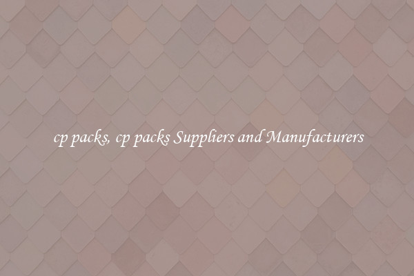 cp packs, cp packs Suppliers and Manufacturers