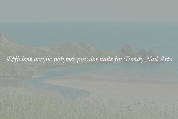 Efficient acrylic polymer powder nails for Trendy Nail Arts