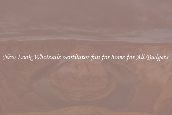 New Look Wholesale ventilator fan for home for All Budgets 