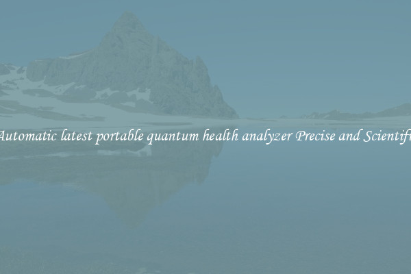 Automatic latest portable quantum health analyzer Precise and Scientific