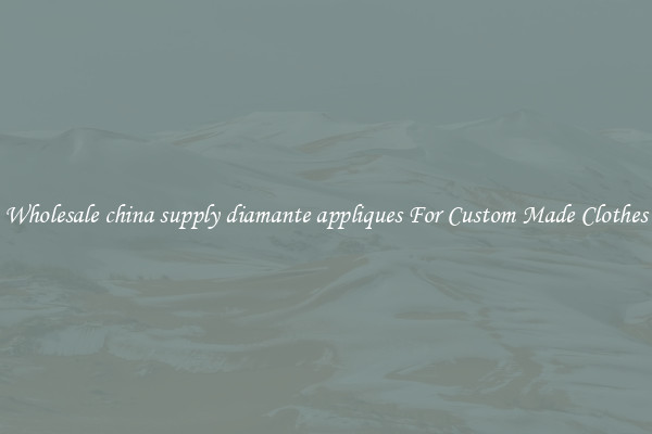 Wholesale china supply diamante appliques For Custom Made Clothes