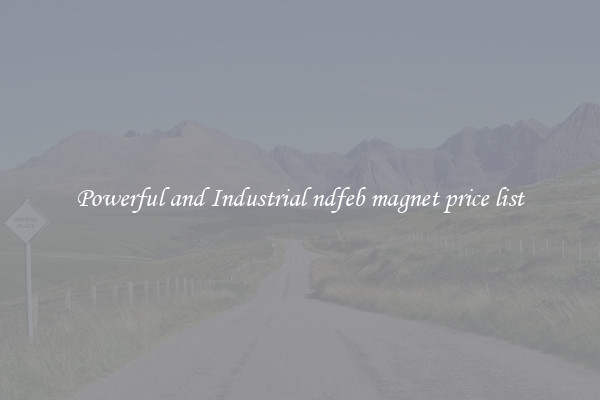 Powerful and Industrial ndfeb magnet price list