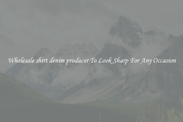 Wholesale shirt denim producer To Look Sharp For Any Occasion