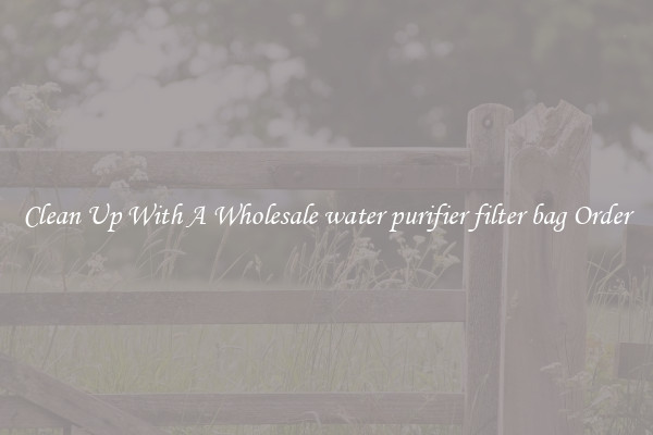 Clean Up With A Wholesale water purifier filter bag Order